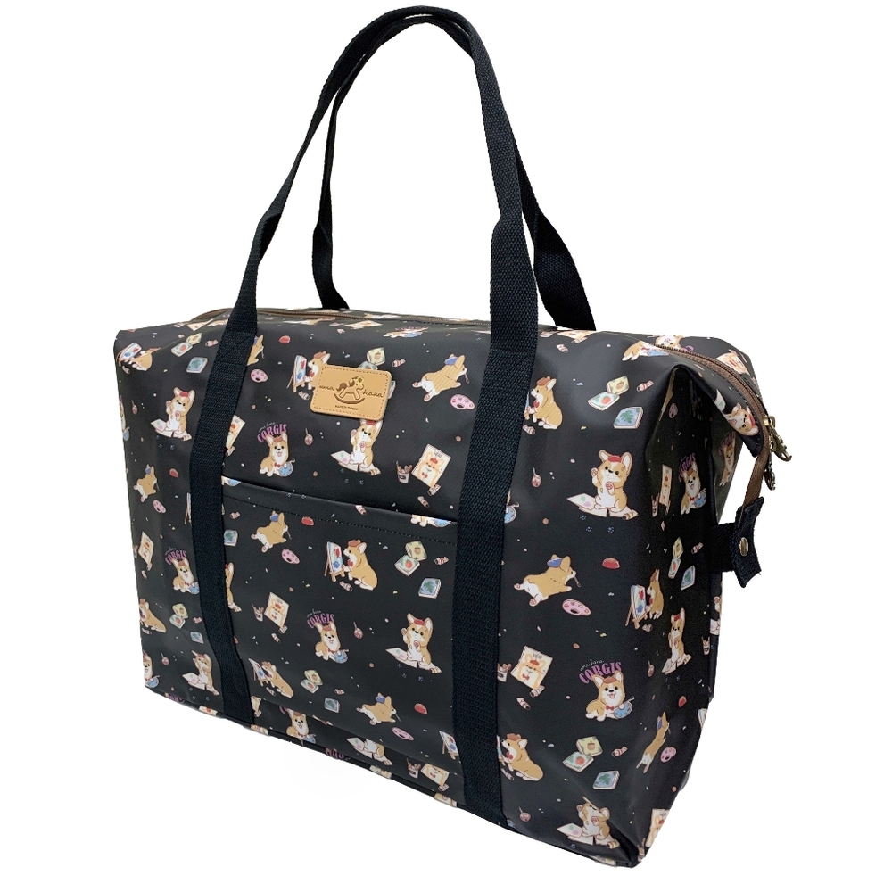 Waterproof Corgi Extra Large Travel Tote Luggage Weekender Duffel Trolley Sleeve